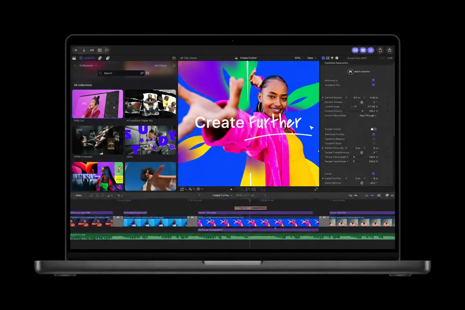 رابط کاربری نرم‌افزار Creator Studio با قابلیت‌های هوش مصنوعی اپل