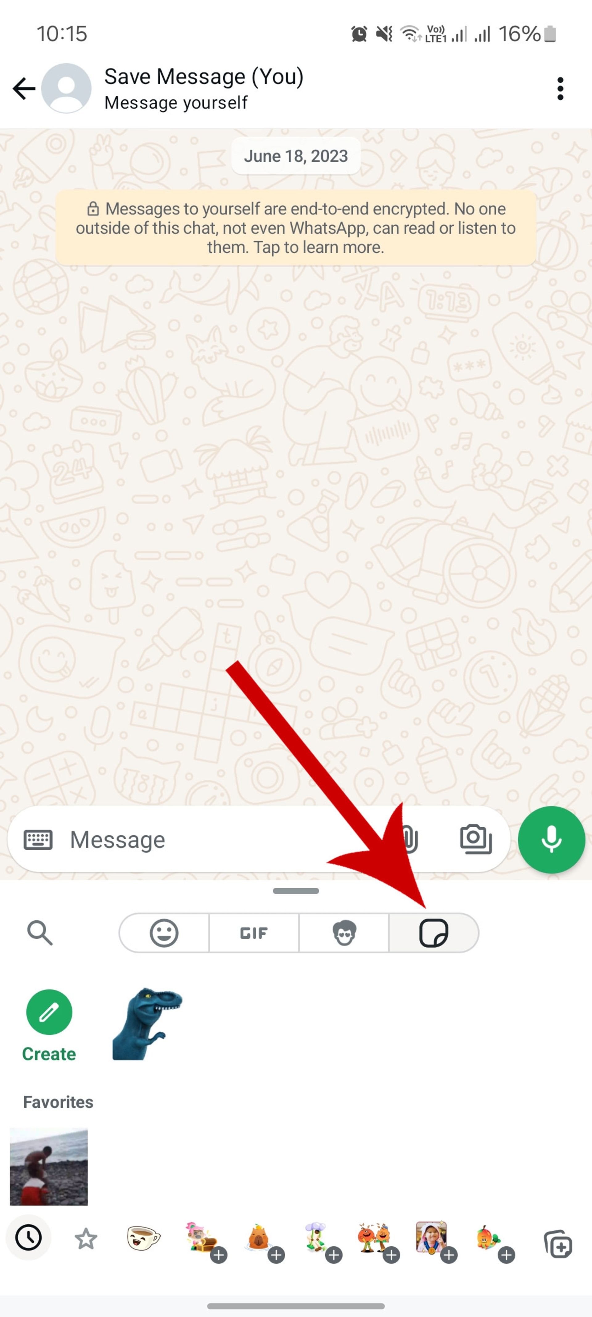 بخش ایموجی‌ها و استیکرهای واتساپ