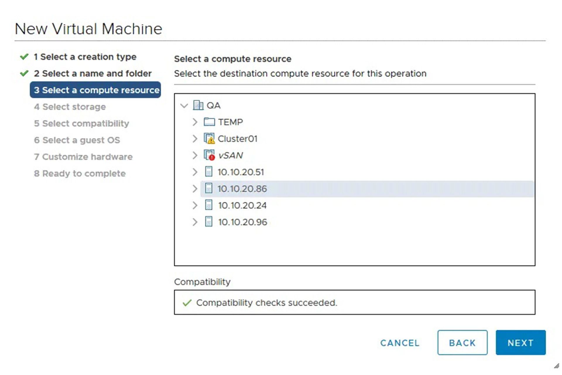 ساخت سرور مجازی با استفاده از VMware vSphere Client مرحله پنجم