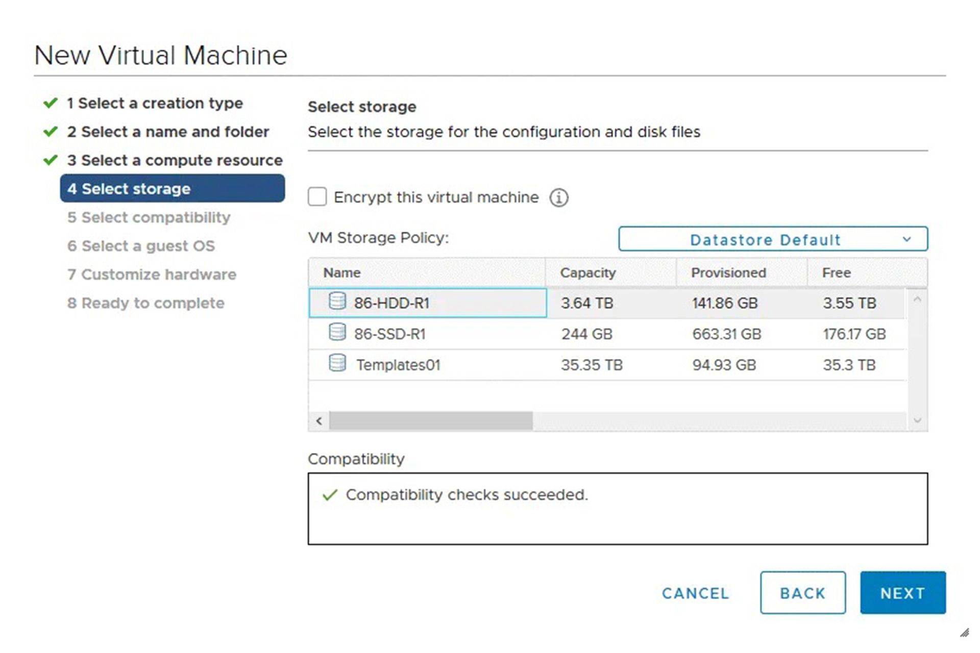 ساخت سرور مجازی با استفاده از VMware vSphere Client مرحله ششم