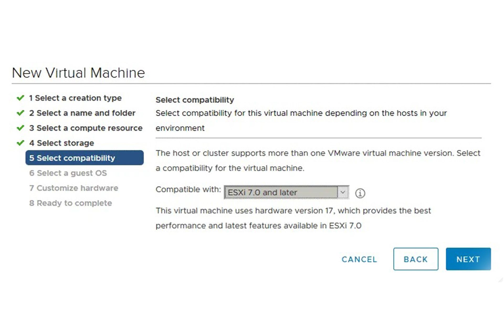 ساخت سرور مجازی با استفاده از VMware vSphere Client مرحله هفتم