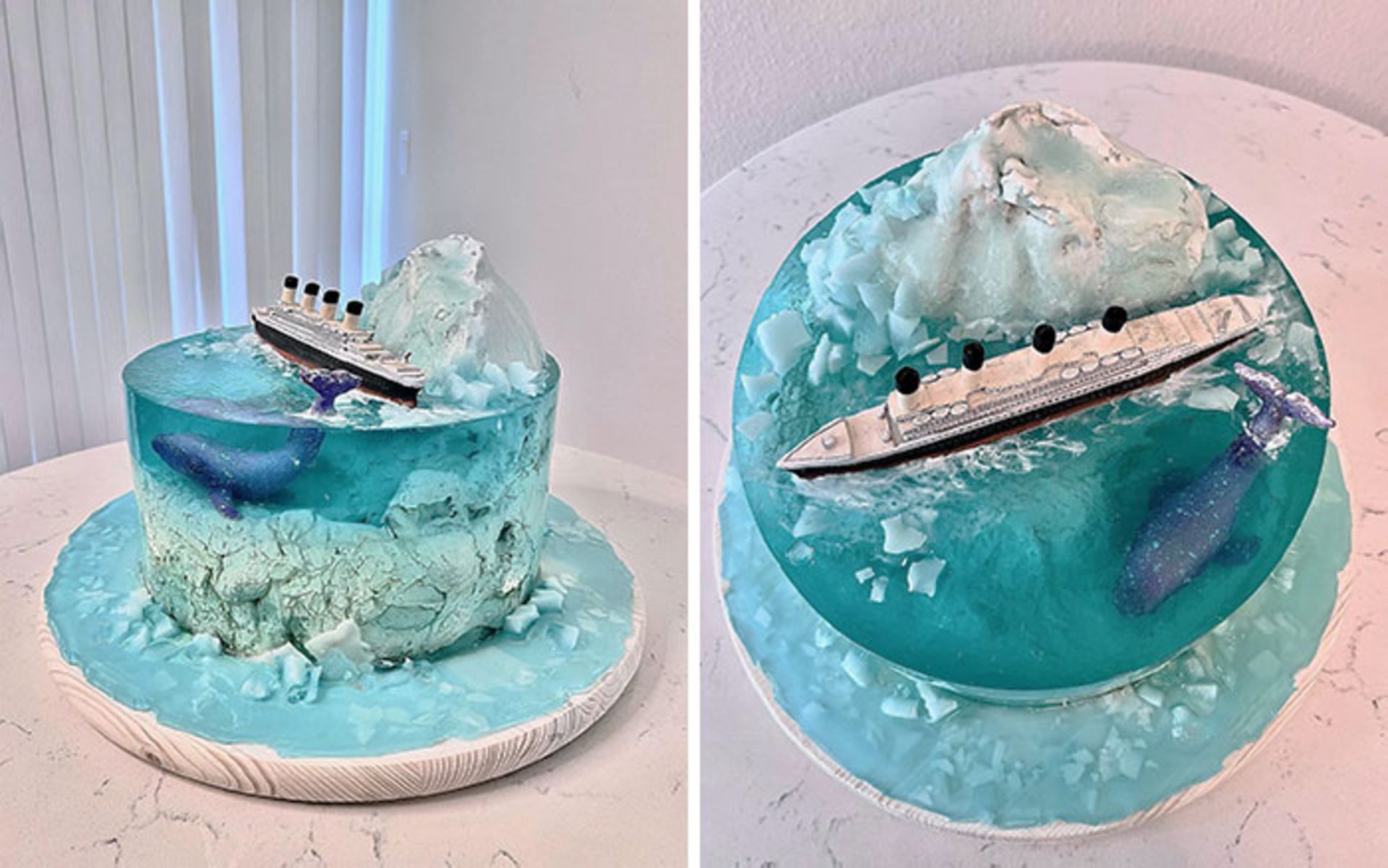 کیک ژله ای نهنگ آبی