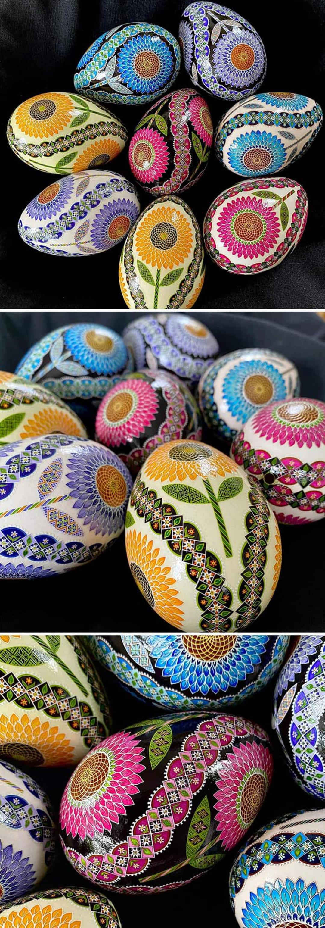 تخم‌مرغ رنگی گل گلی