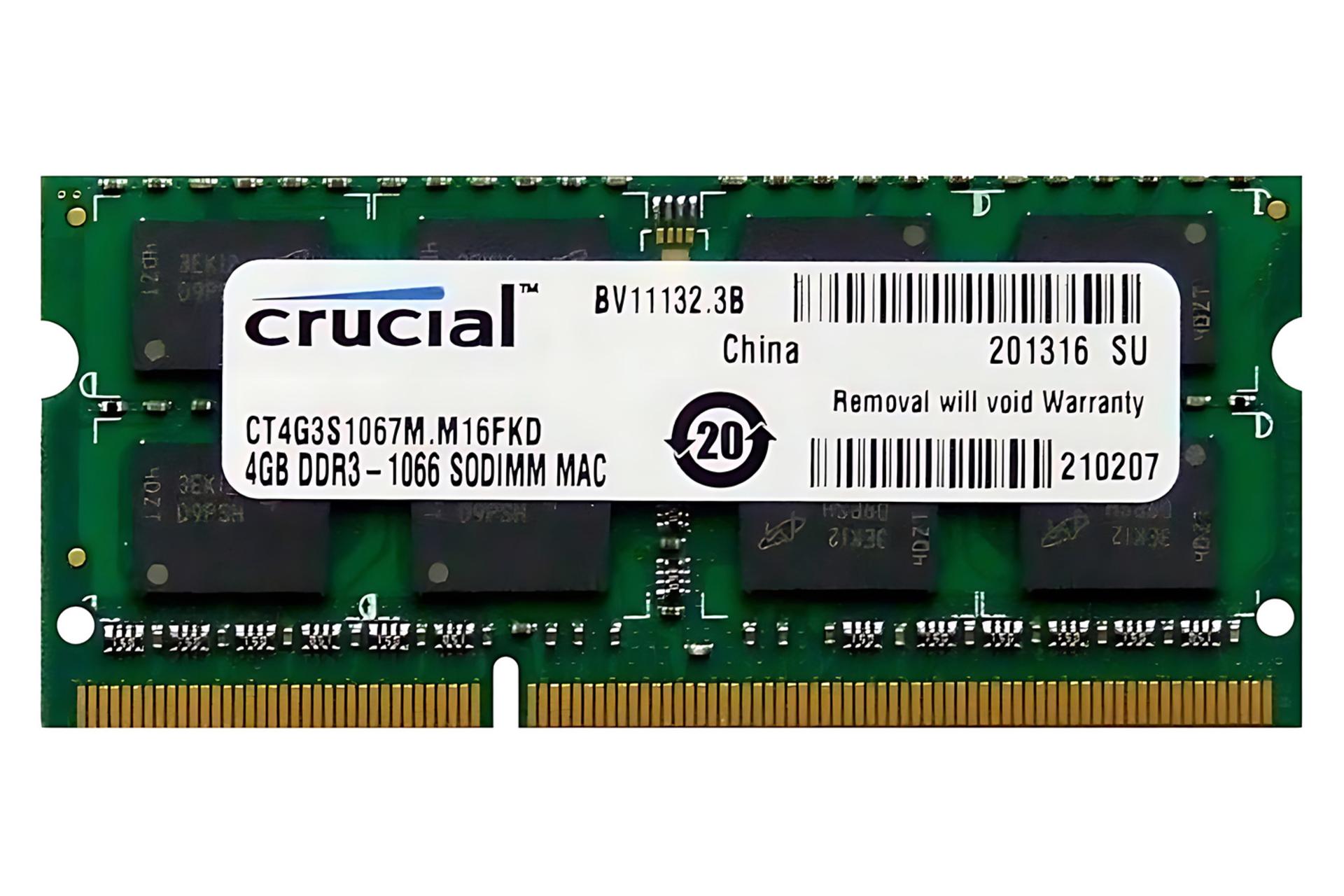 رم کروشیال Crucial CT4G3S1067M.M16FKD 4GB DDR3-1066 CL7