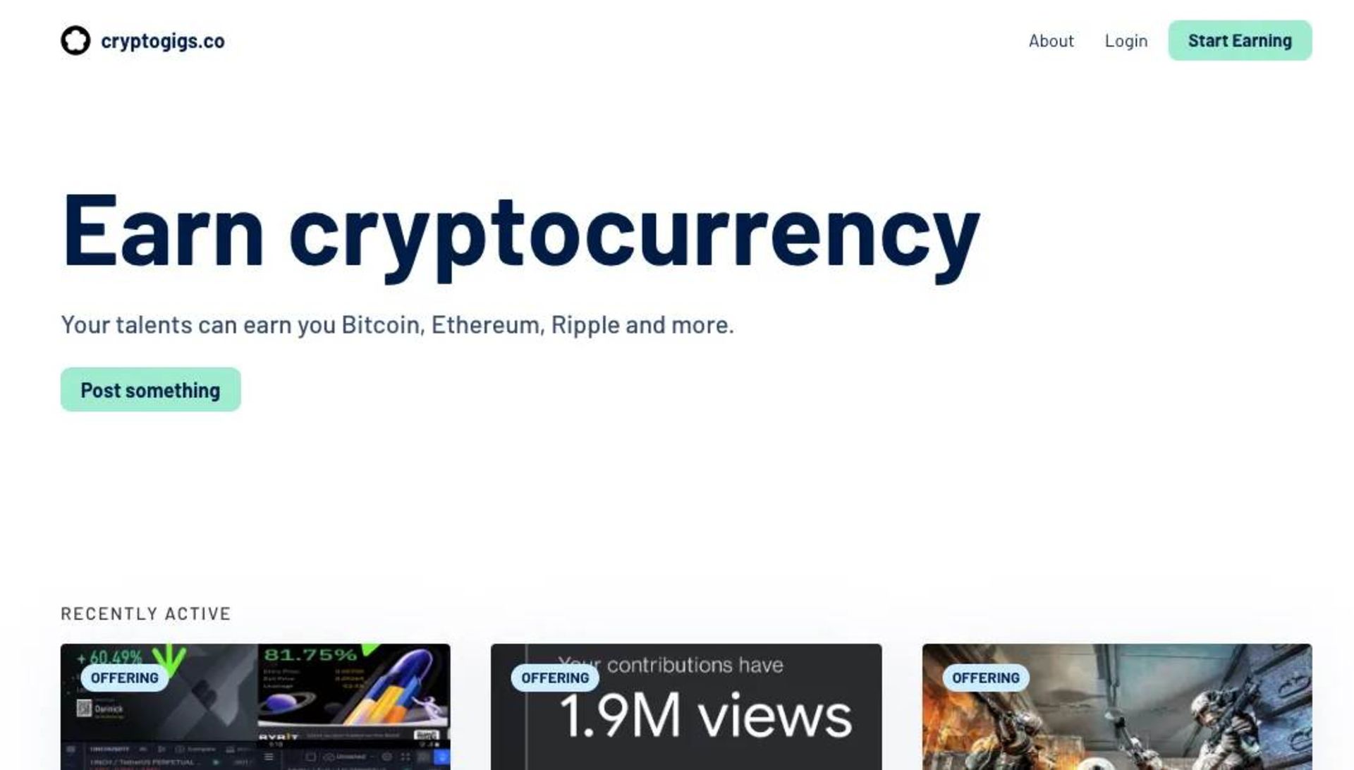 وب سایت CryptoGigs