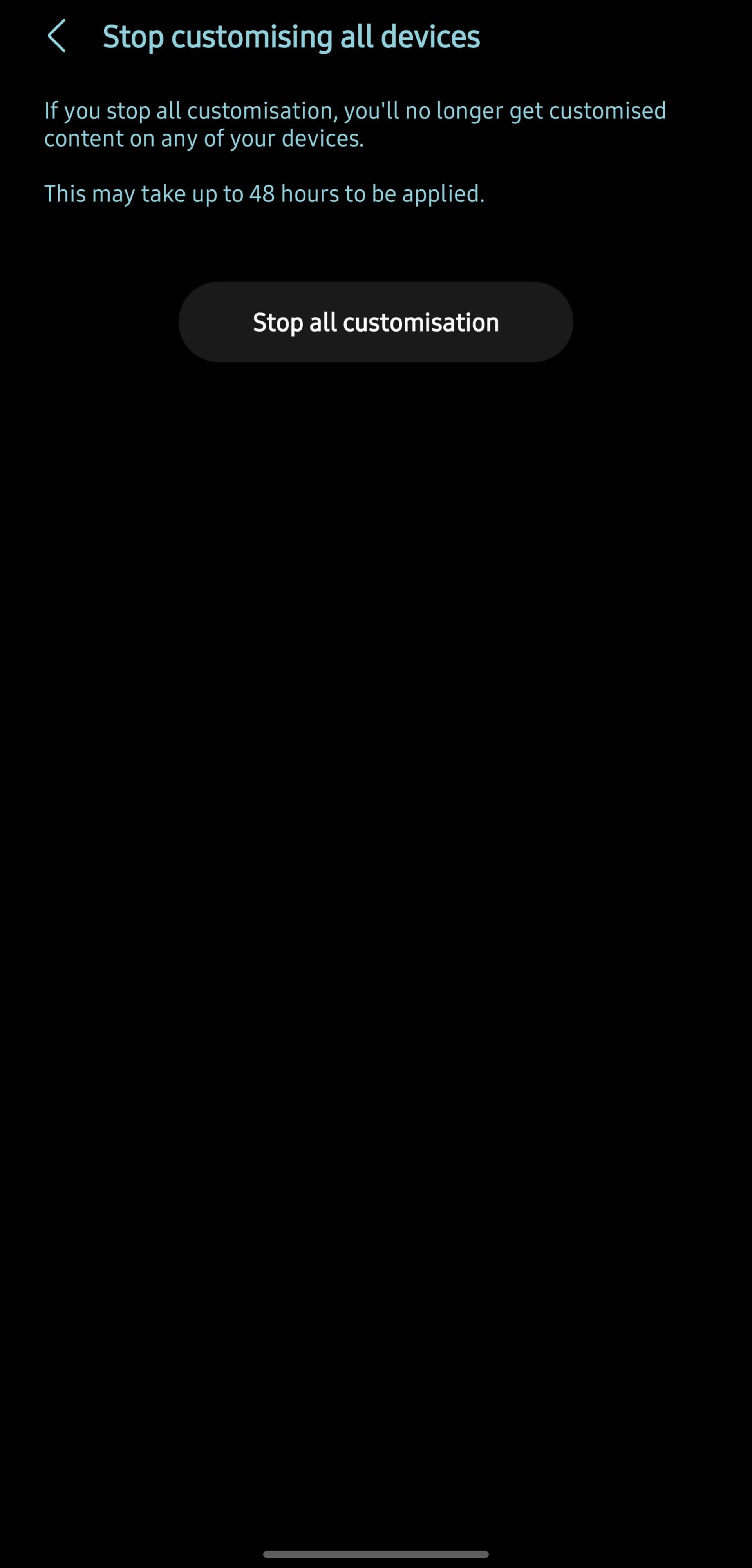 غیرفعال کردن تبلیغات شخصی‌سازی‌شده مرحله هفتم