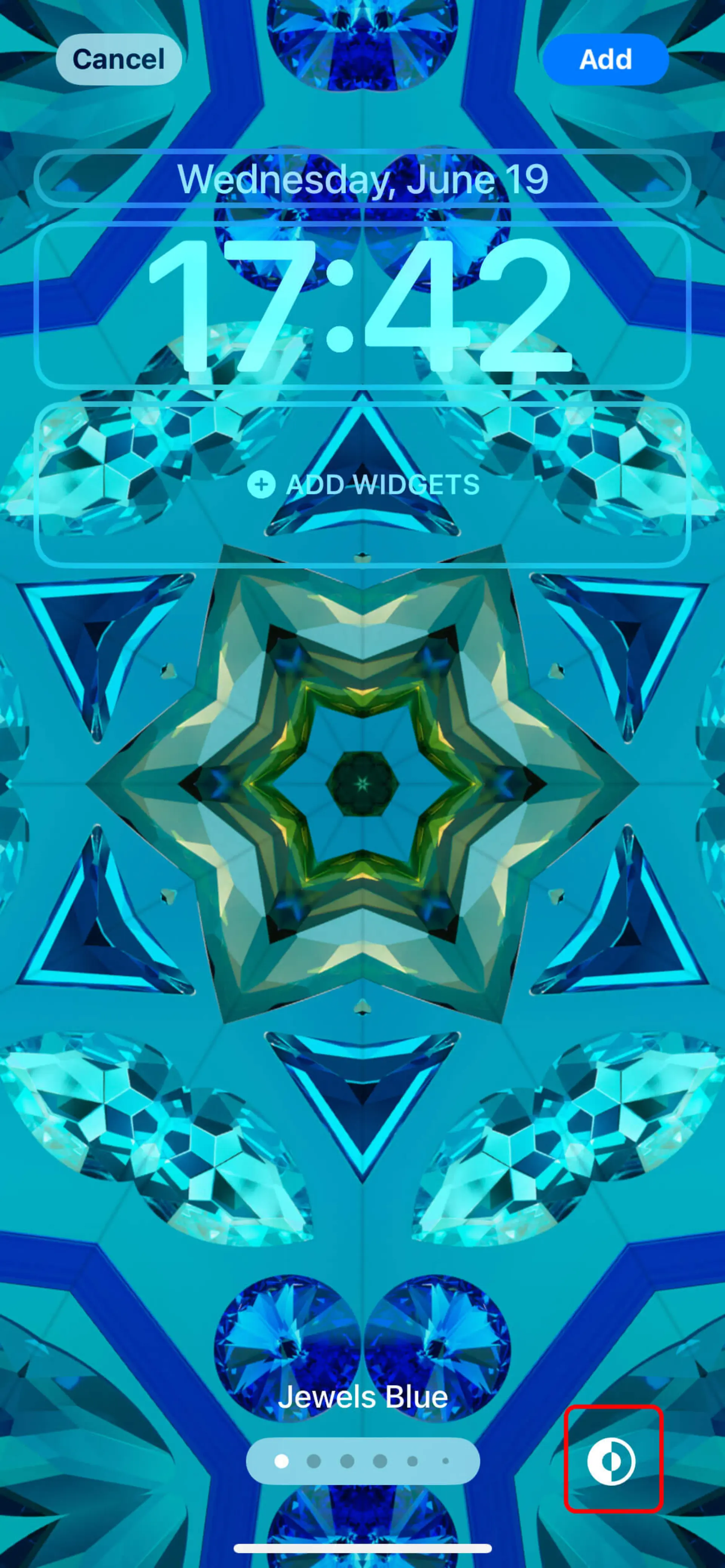 صفحه قفل آیفون با طرح Kaleidoscope