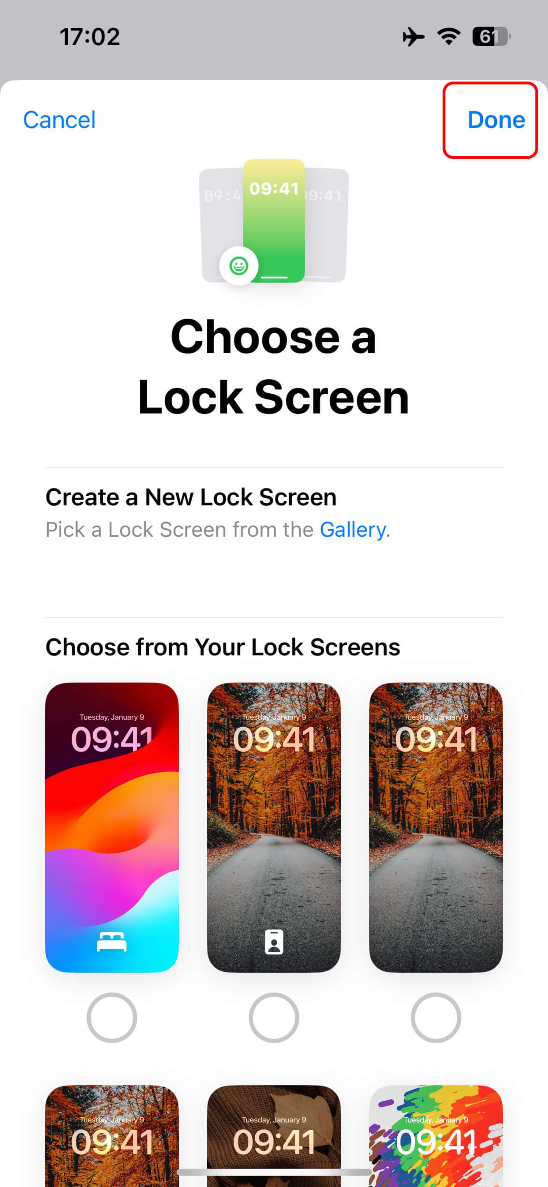 انتخاب لاک اسکرین مد نظر برای شخصی سازی آیفون