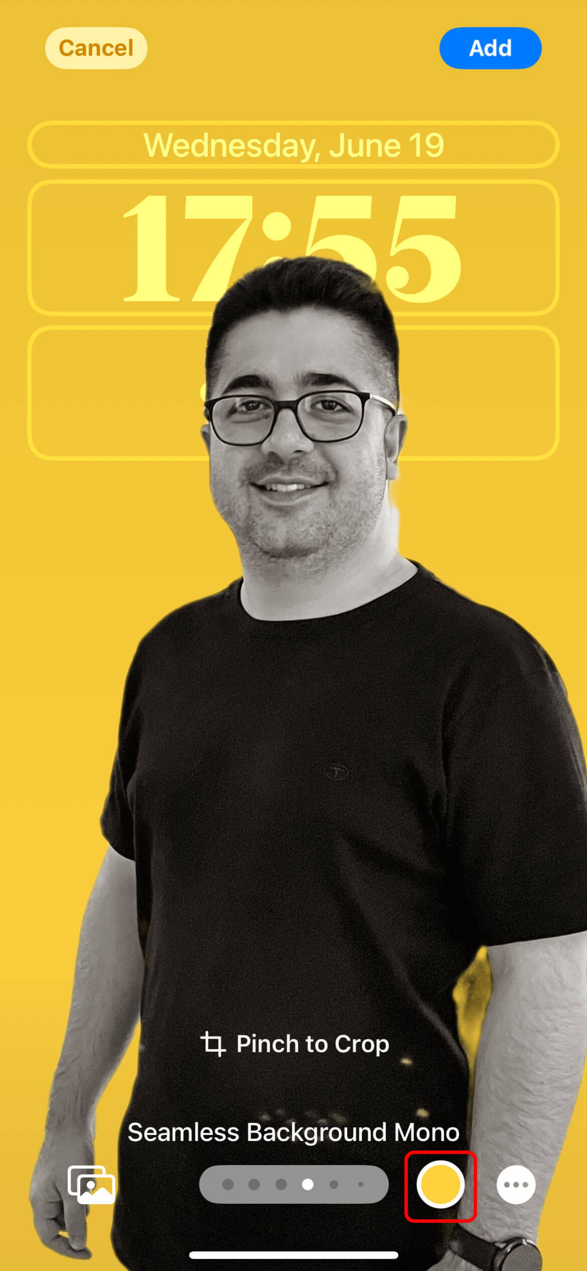 تغییر رنگ پس زمینه صفحه قفل آیفون