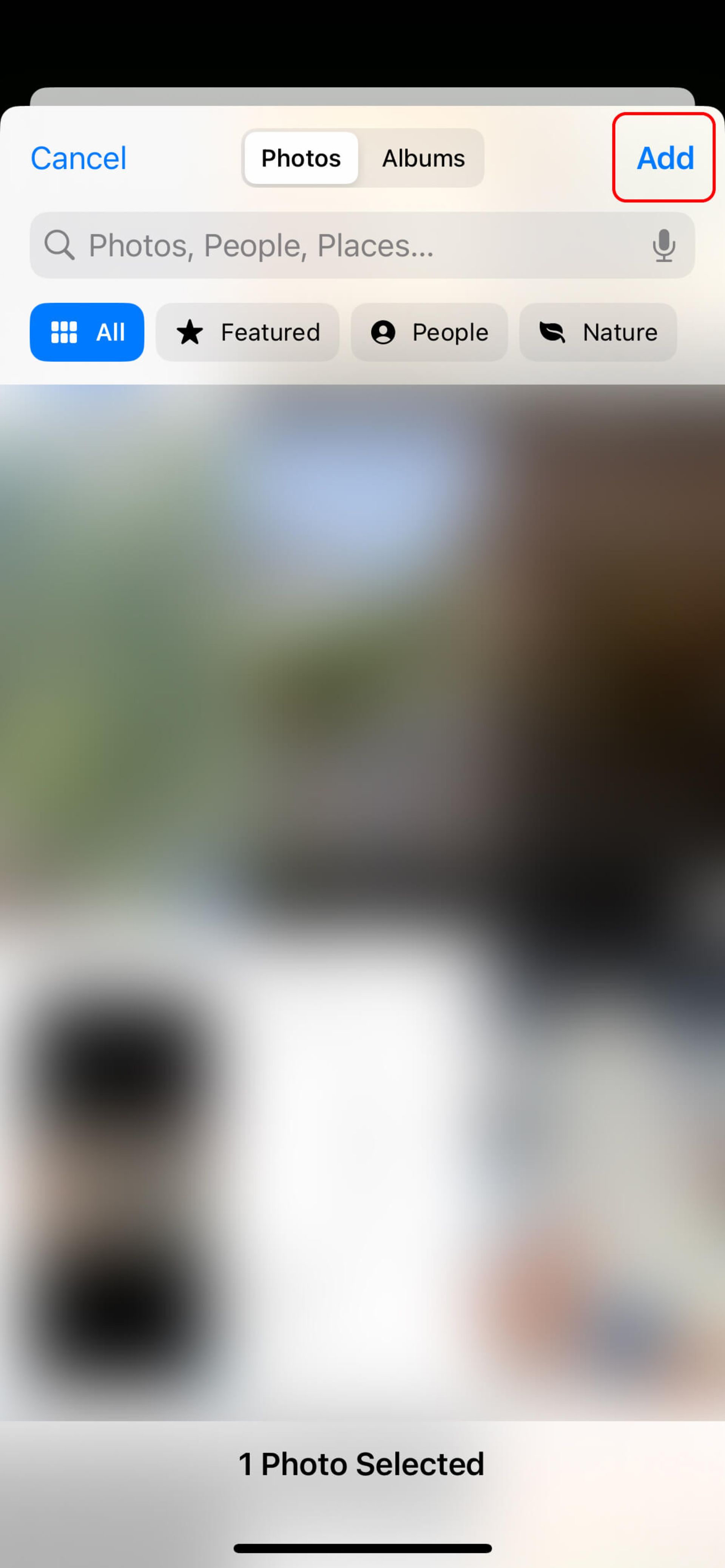 انتخاب عکس‌ های مورد نظر برای ساخت Photo Shuffle