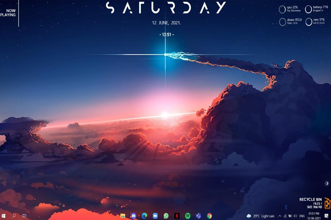 شخصی سازی محیط ویندوز ۱۱ با ابزار Rainmeter