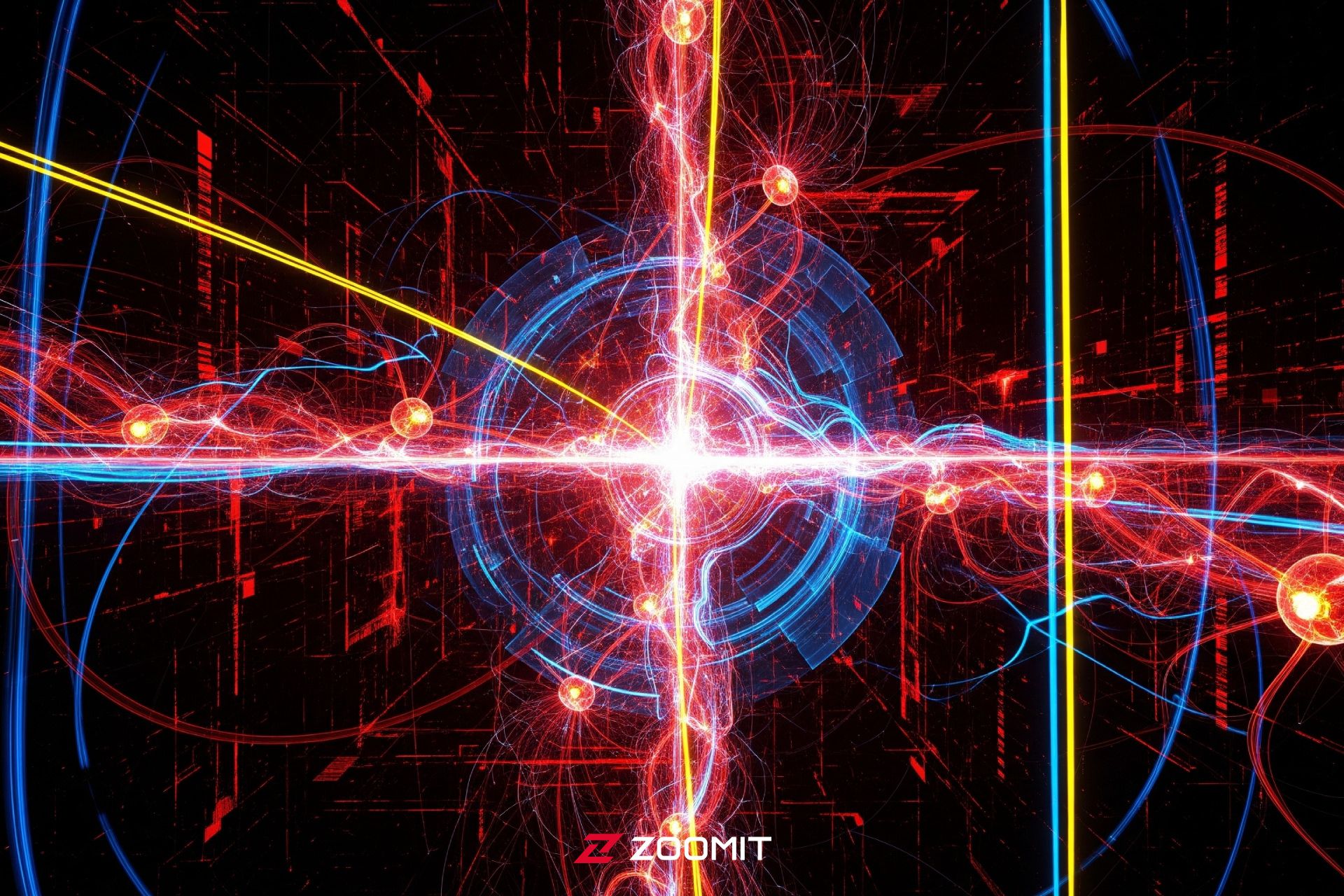 تصویرسازی سایبرپانک دیجیتال فانتزی فوق واقع‌گرایانه و مفهومی که بر ChatGPT به عنوان یک موجودیت انتزاعی هوش مصنوعی تمرکز دارد