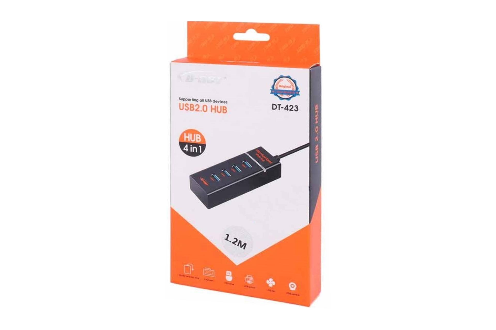 جعبه هاب USB هاب USB-C دی نت 4 پورت مدل DT-423 120CM