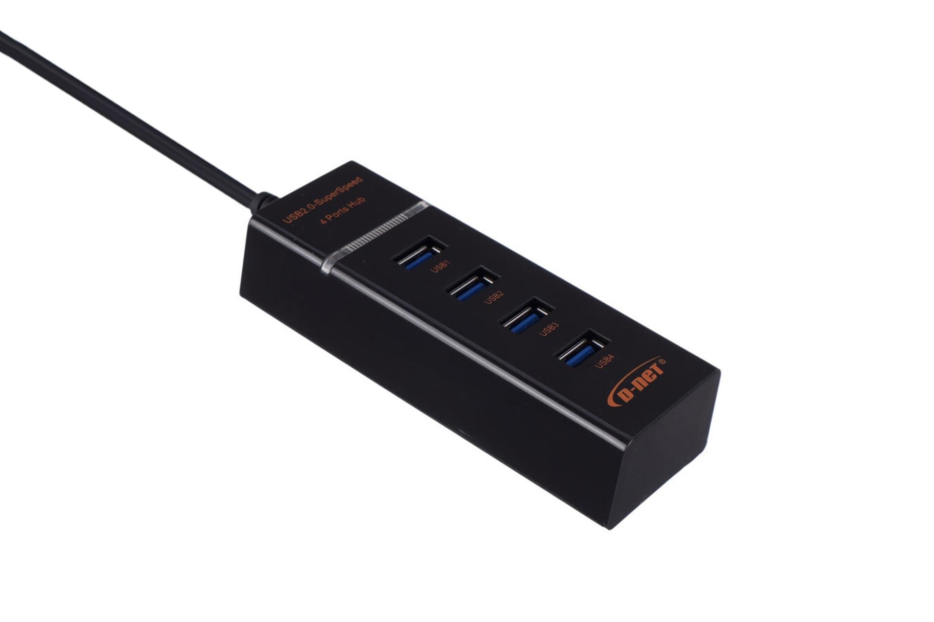 هاب USB هاب USB-C دی نت 4 پورت مدل DT-423 120CM از نمای کناری