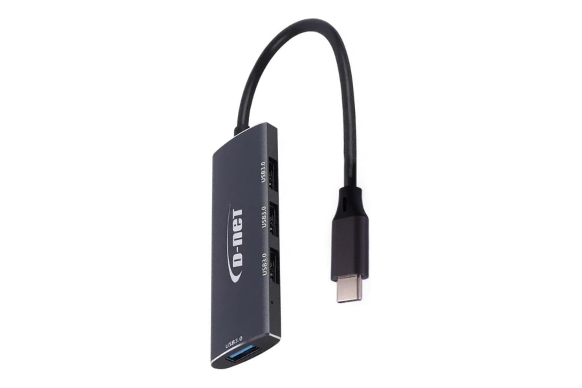 هاب USB هاب USB-C دی نت 4 پورت مدل DT-430 30CM