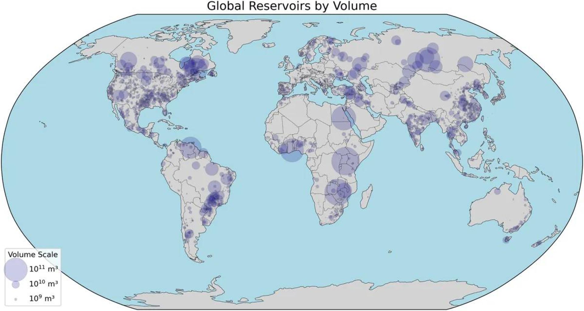 مخازن سدها در سراسر جهان