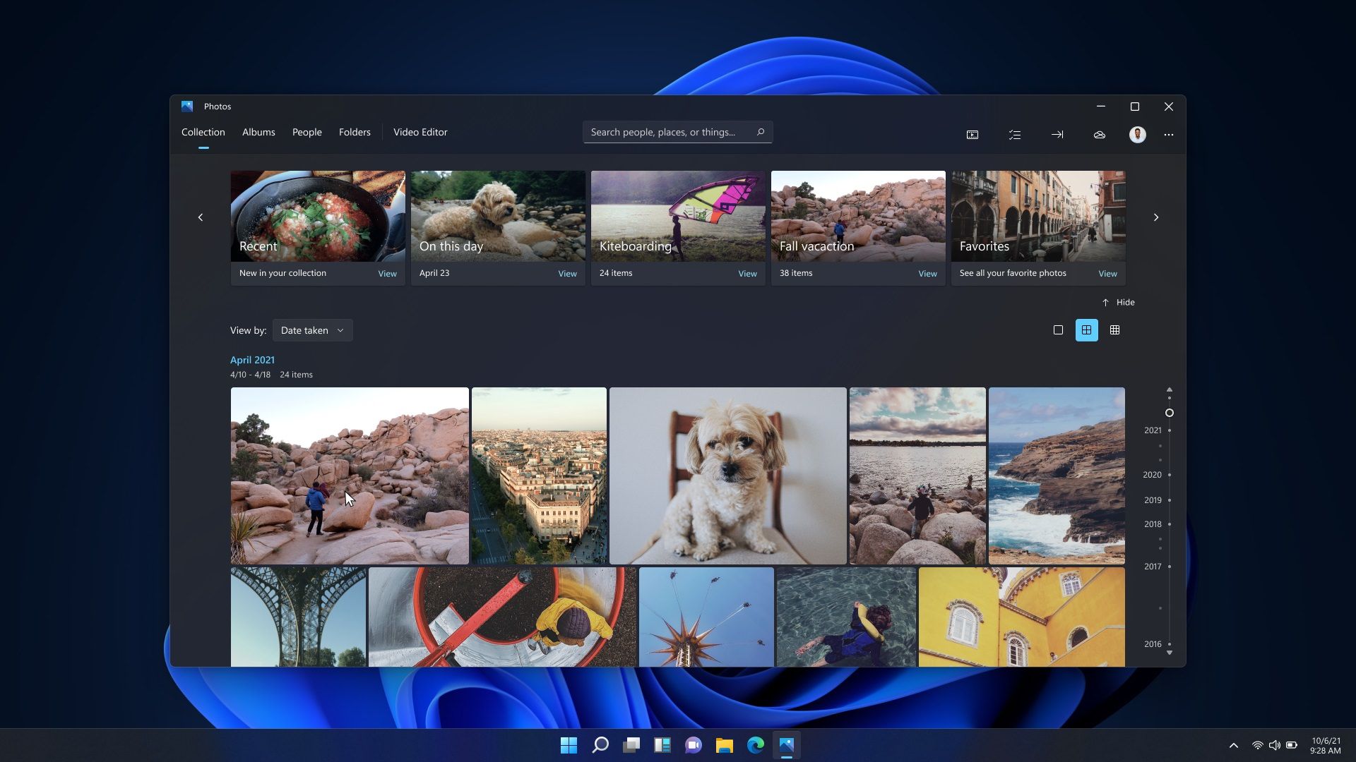 صفحه دسکتاپ ویندوز ۱۱ نرم افزار Windows Photos