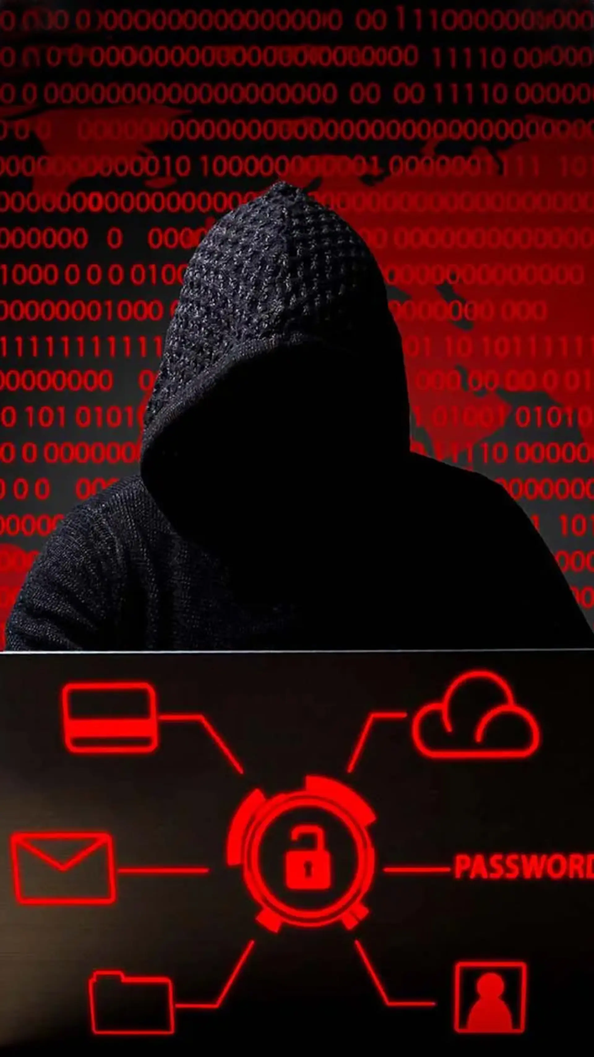 هکری در حال هک اطلاعات