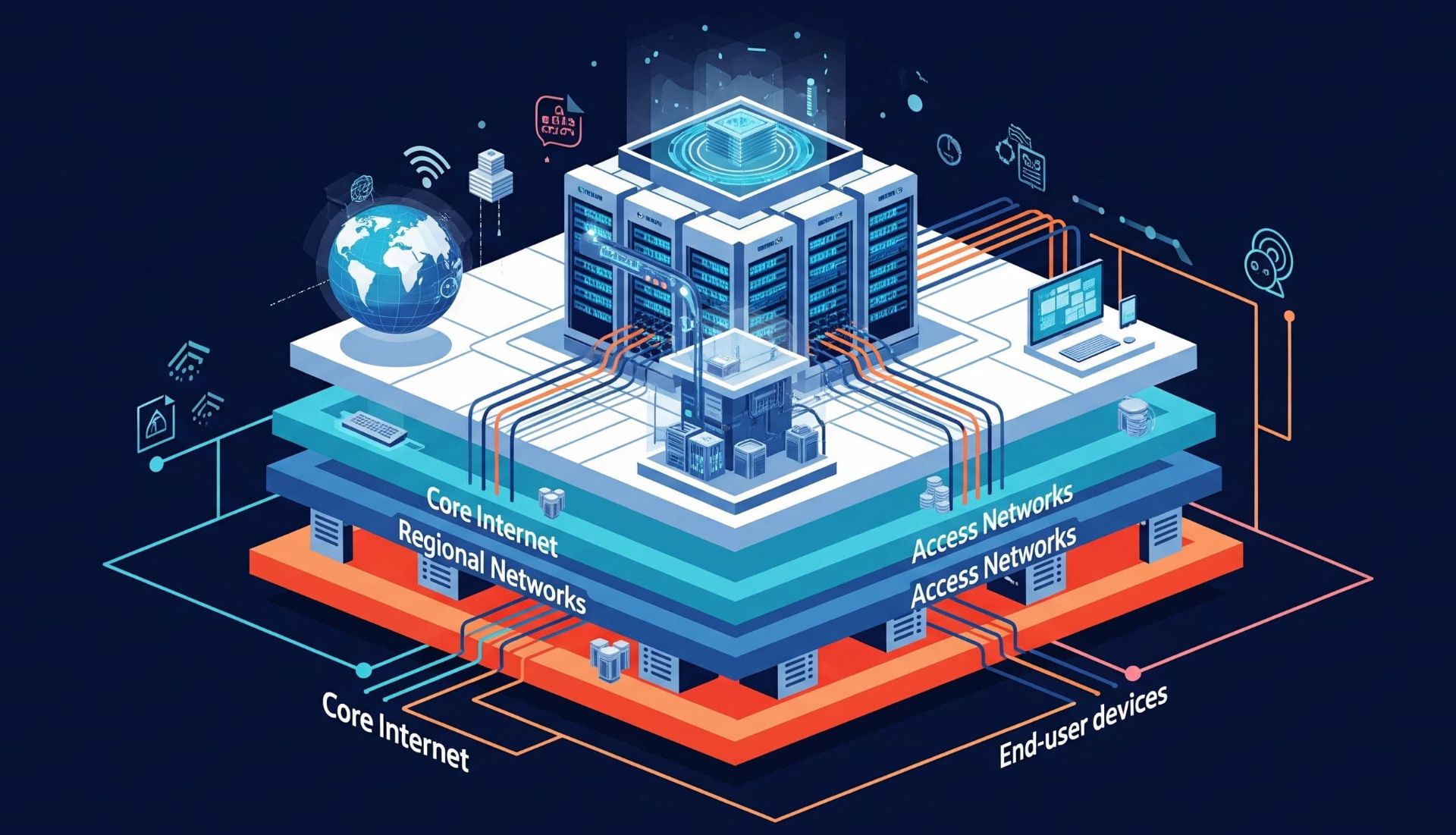 لایه‌های مختلف زیرساخت اینترنت