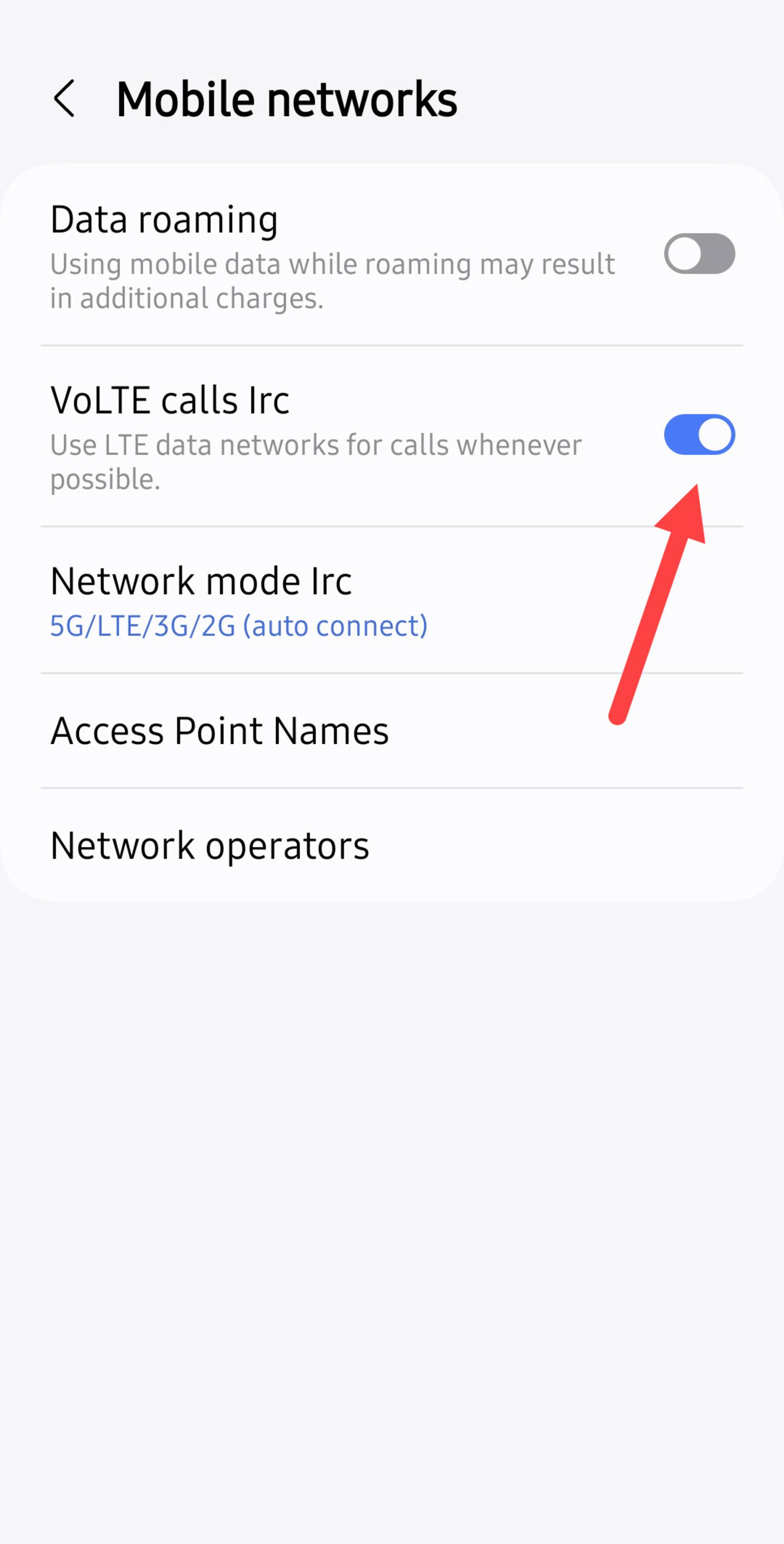 غیرفعال سازی VoLTE در گوشی سامسونگ