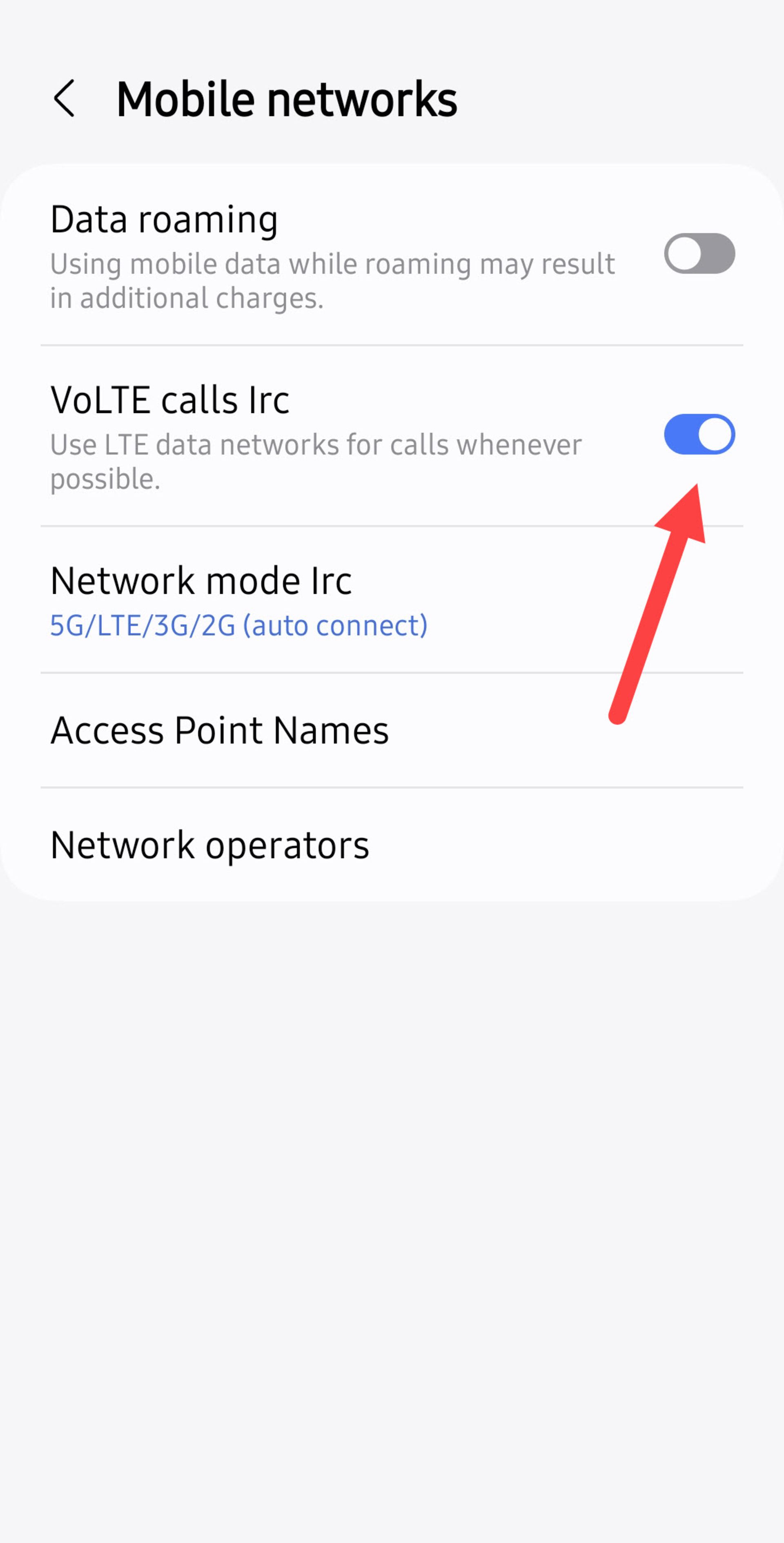 غیرفعال سازی VoLTE در گوشی سامسونگ