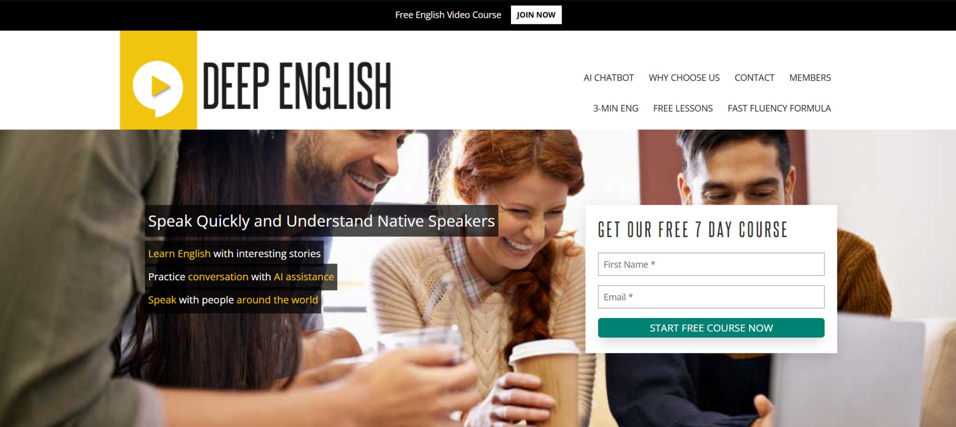 ابزار مبتنی‌بر هوش مصنوعی یادگیری زبان Deep English AI