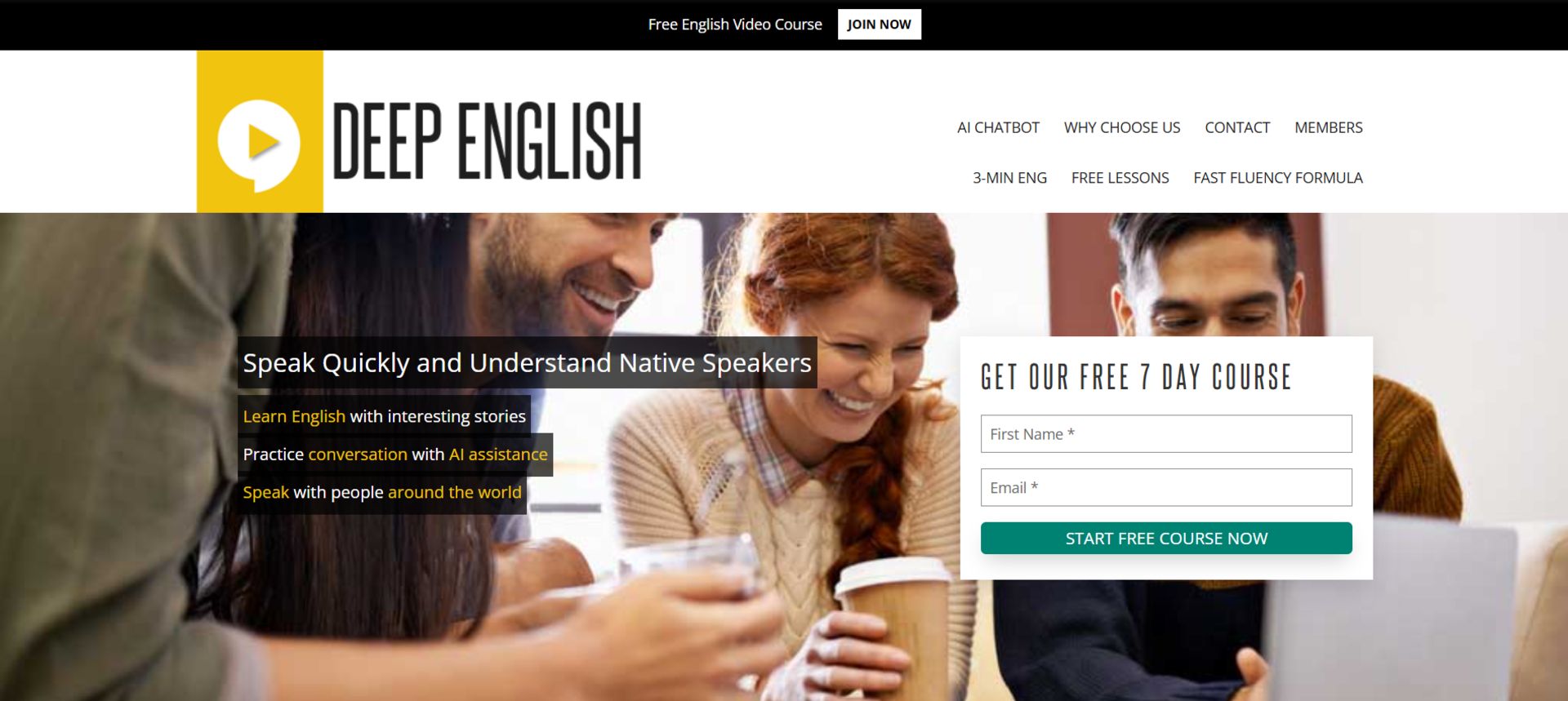 ابزار مبتنی‌بر هوش مصنوعی یادگیری زبان Deep English AI
