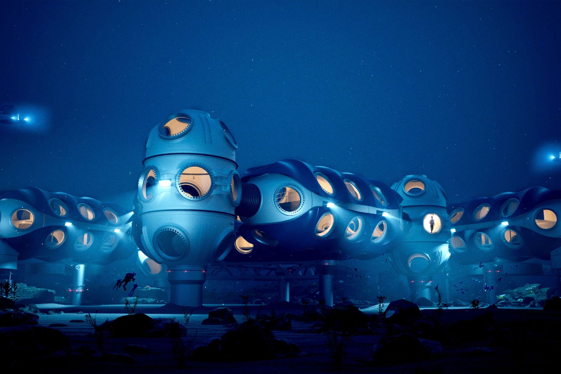 تصویرسازی سکونتگاه‌های دائمی زیرآبی شرکت دیپ