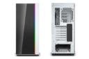 نمای پنل جلو و پشت کیس کامپیوتر دیپ کول MATREXX 55 V3 ADD-RGB با نمایش اسلات های توسعه و نورپردازی جلوی کیس رنگ سفید