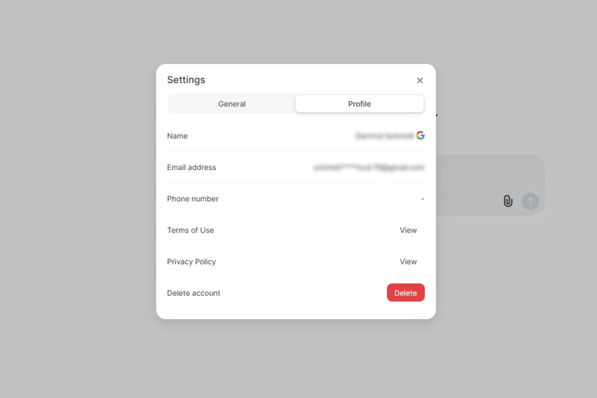 تب Profile در تنظیمات دیپ‌سیک