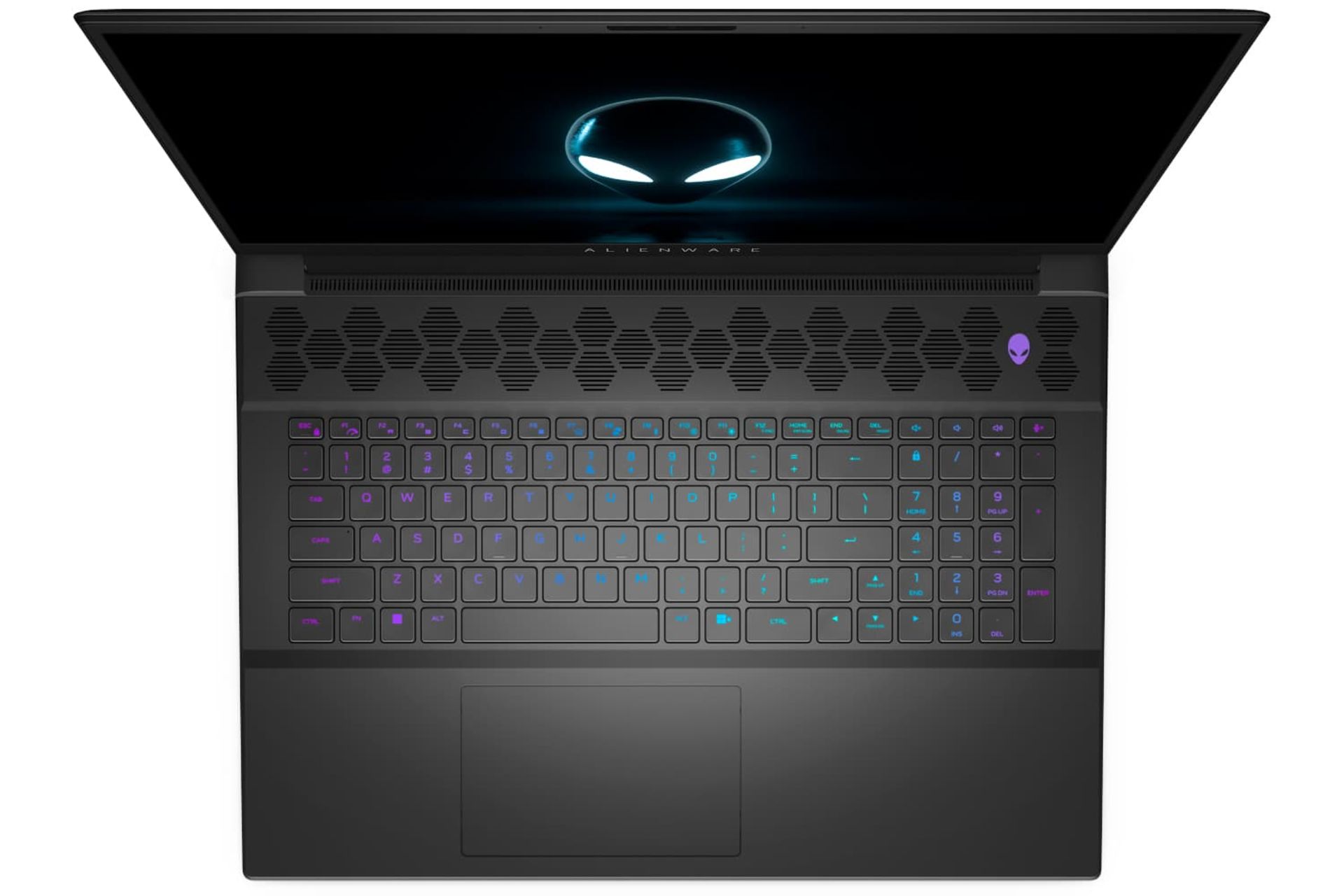 لپ تاپ گیمینگ الین ور Alienware m18 2023 از نمای بالا کیبورد