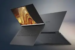 لپ‌تاپ دل (Dell) مدل XPS 16 با صفحه نمایش بزرگ و طراحی باریک