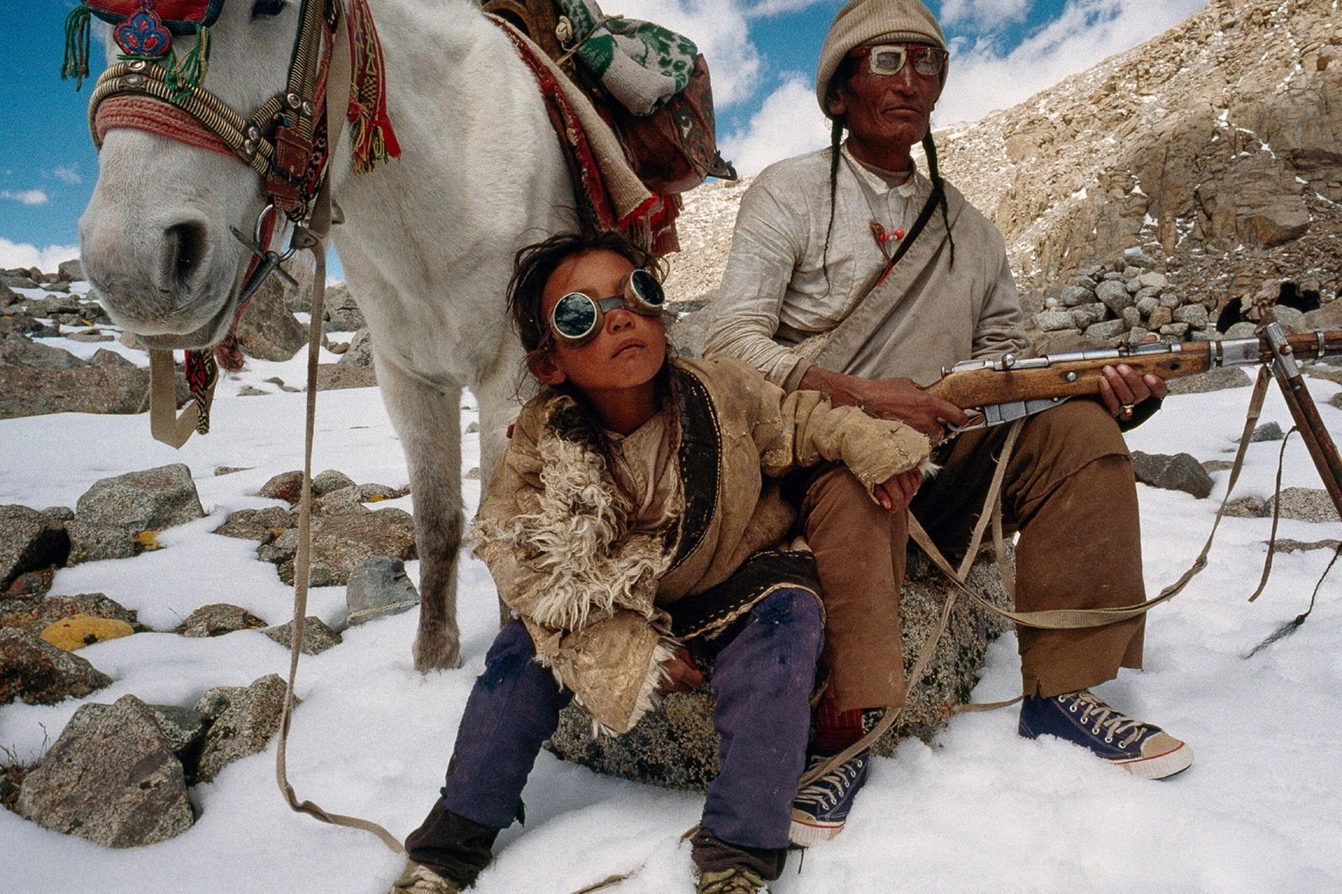 پدر و پسر تبتی در اطراف کوه کایلاس