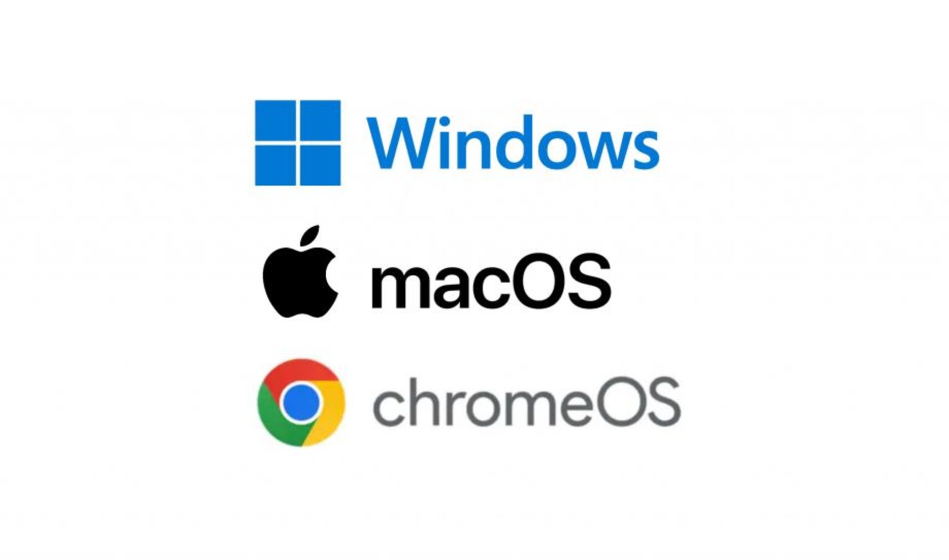کروم او اس، مک او اس و ویندوز
