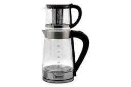 نمای کلی چای ساز دسینی KD-5005 با نمایش قوری و کتری