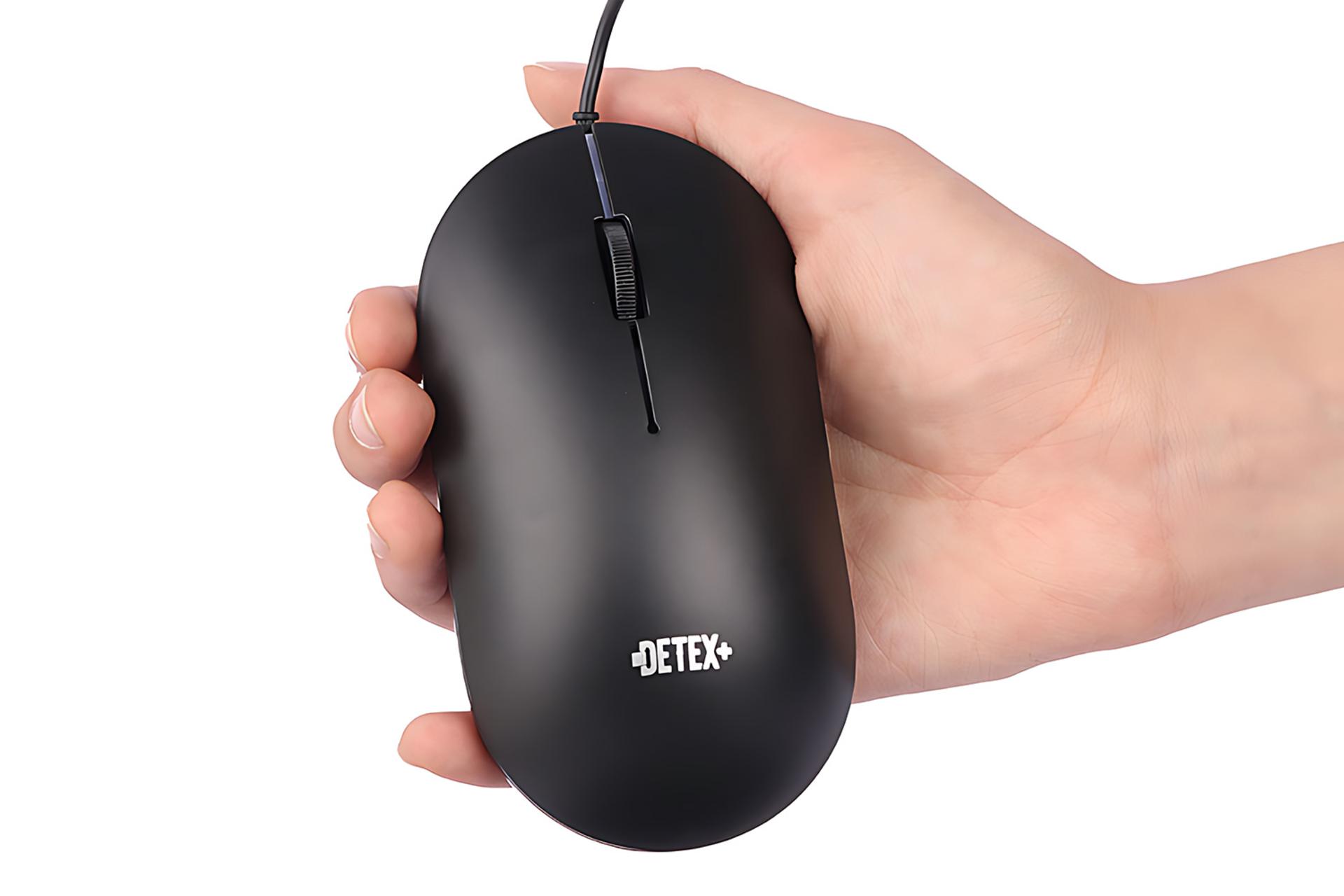 ابعاد ماوس دیتکس پلاس DETEX Plus MD-902 در دست