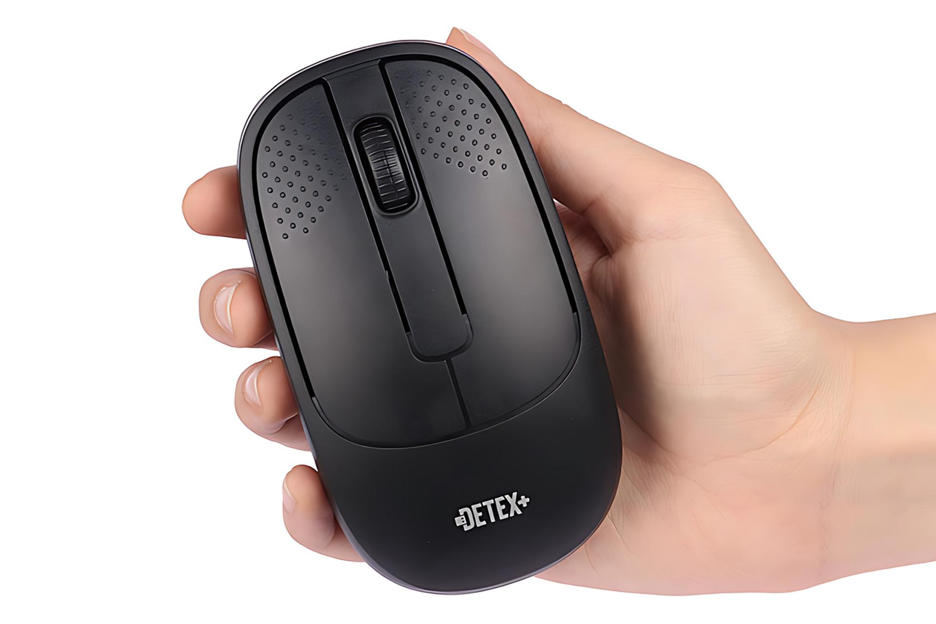 ابعاد ماوس دیتکس پلاس DETEX Plus MD-912 در دست