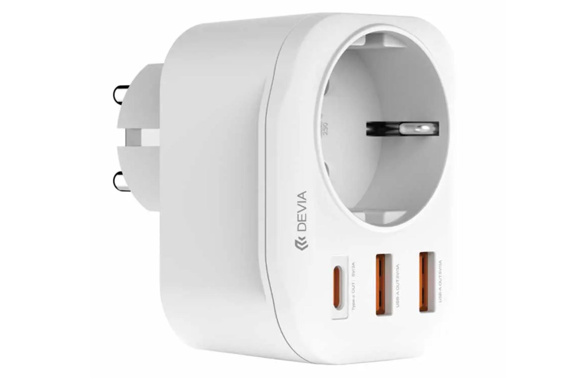 شارژر دیویا Smart Series Auto Power Socket 20W رنگ سفید