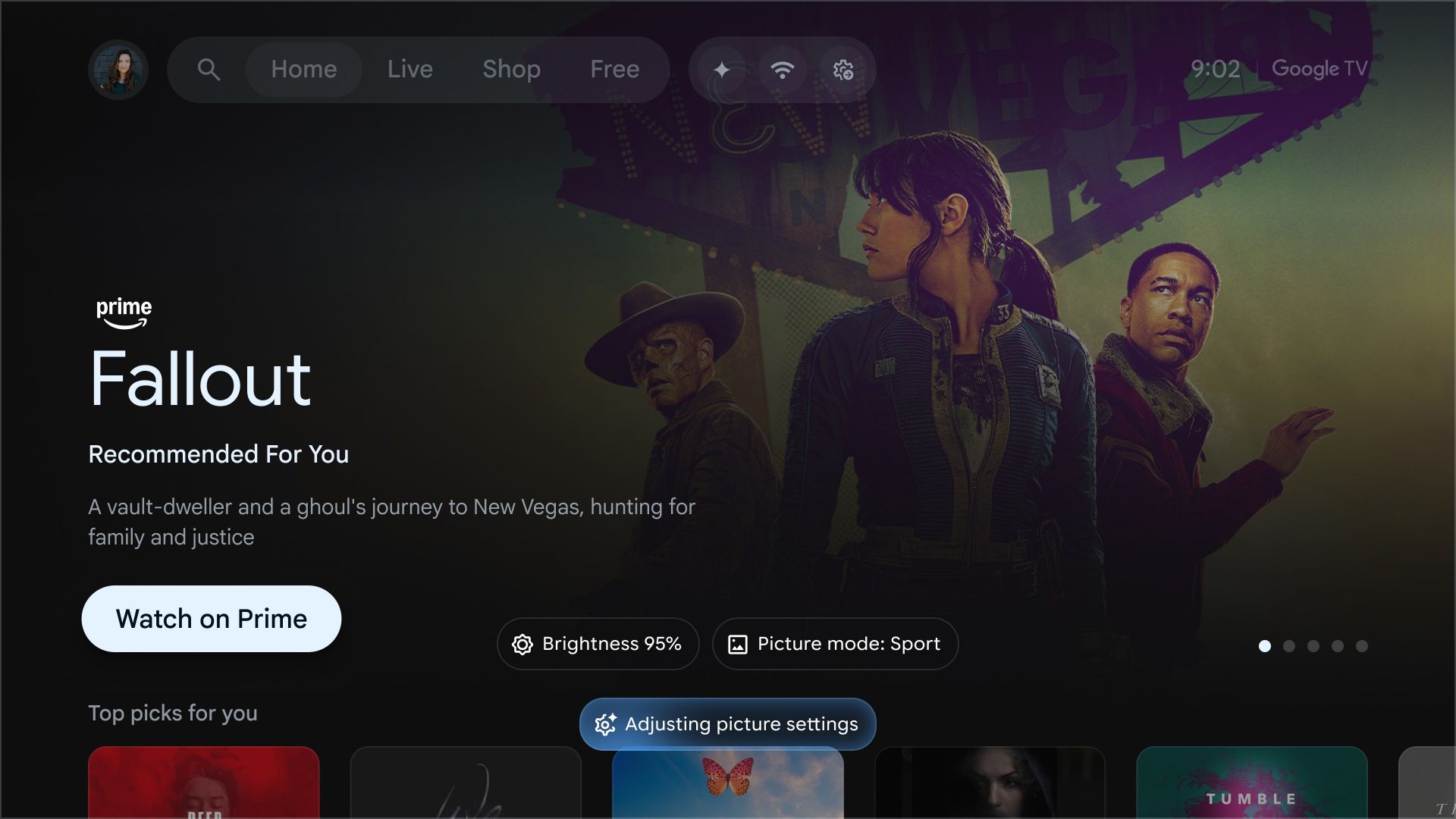 منوی تنظیمات در تلویزیون‌های گوگل تی‌وی
