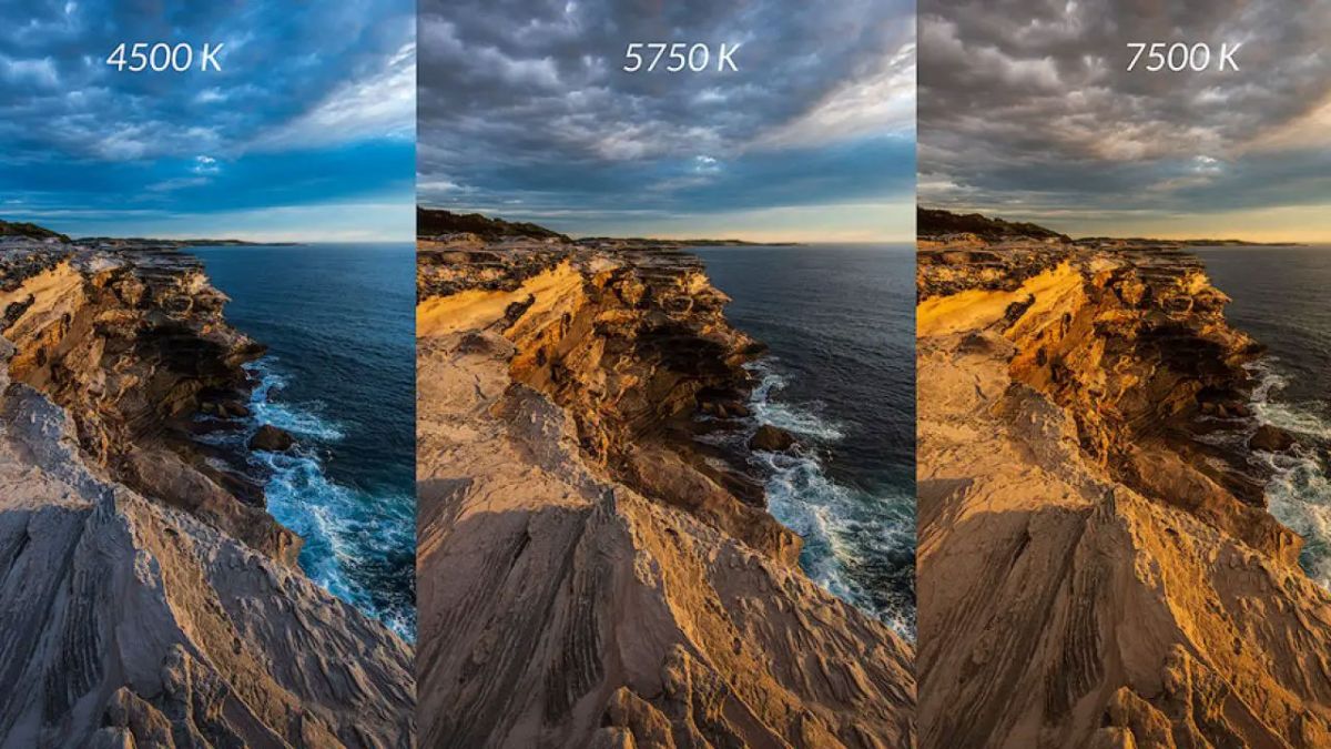Different white balance in landscape photos