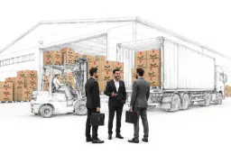 انبارداری و جابجایی بسته‌های دیجی‌کالا در انبار با لیفتراک و کامیون