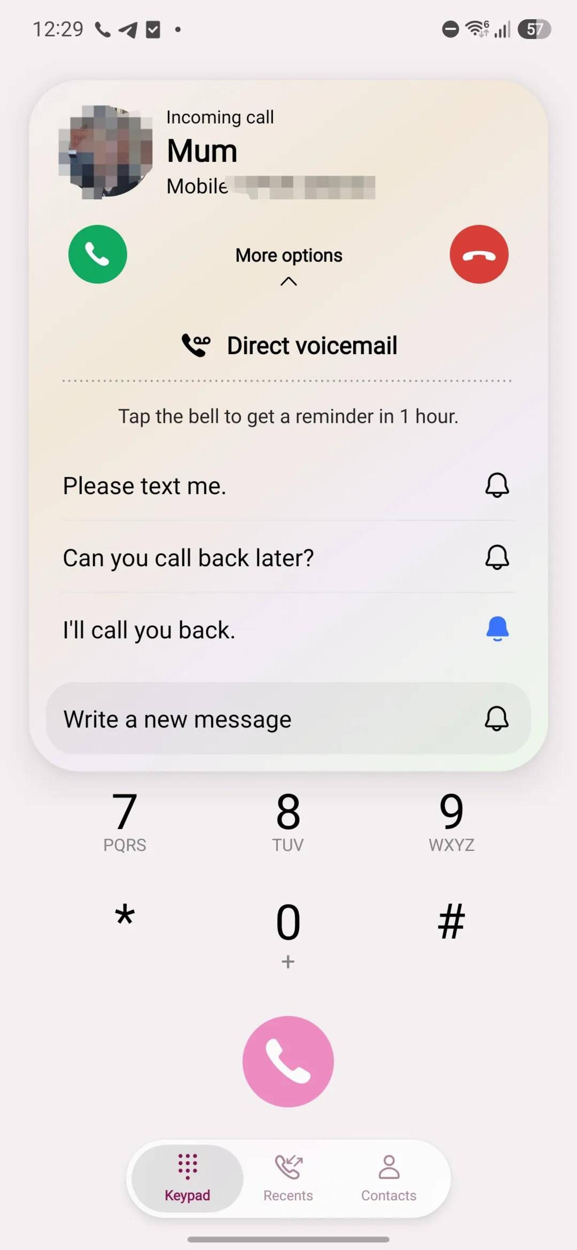 ویژگی Direct Voicmail سامسونگ