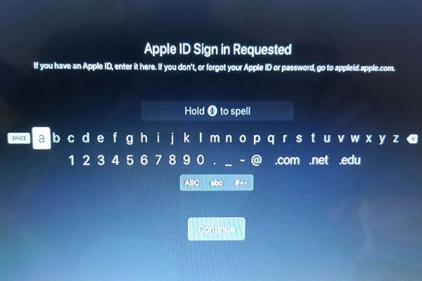 روش ورودی متن در اپل تی وی 