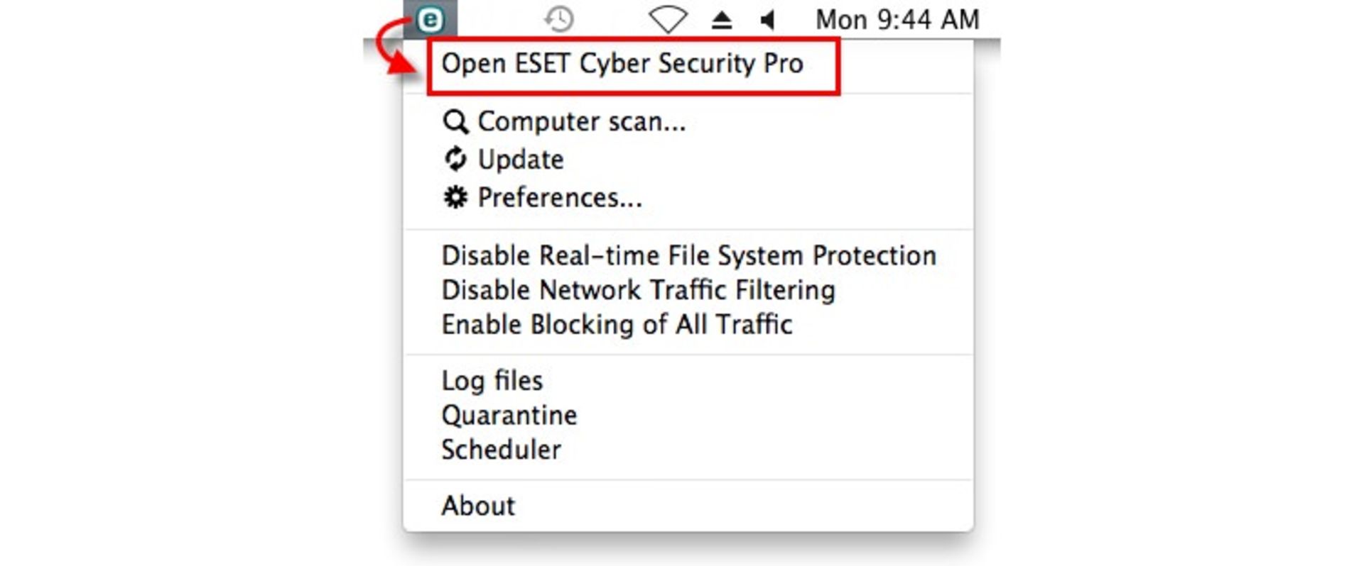 روش غیرفعال کردن آنتی ویروس ESET در مک