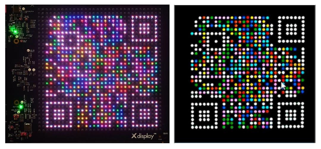 دو کد QR با نمایشگر میکرو LED