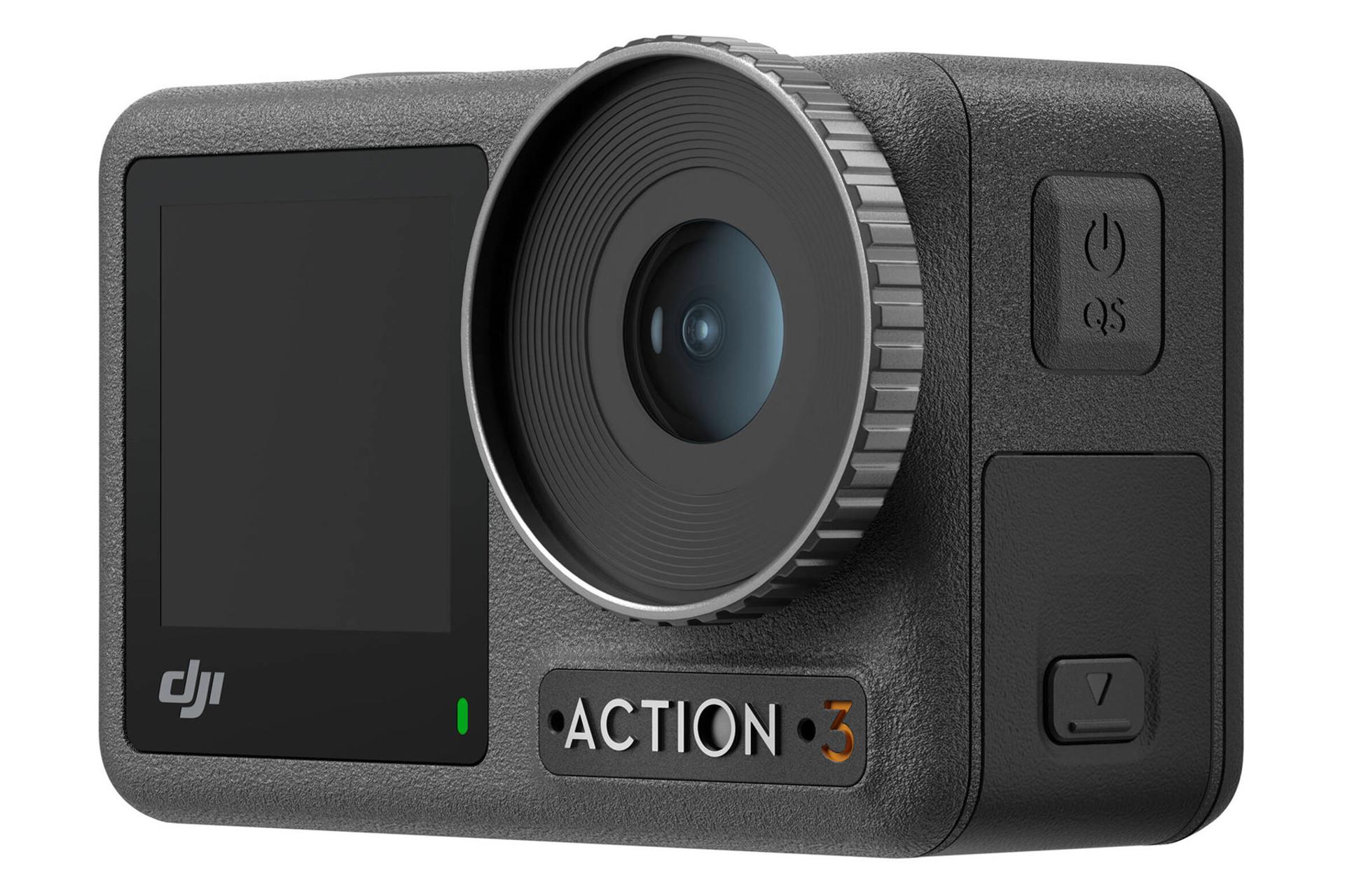 دوربین دی جی آی DJI Osmo Action 3 نمای جلو و جانبی