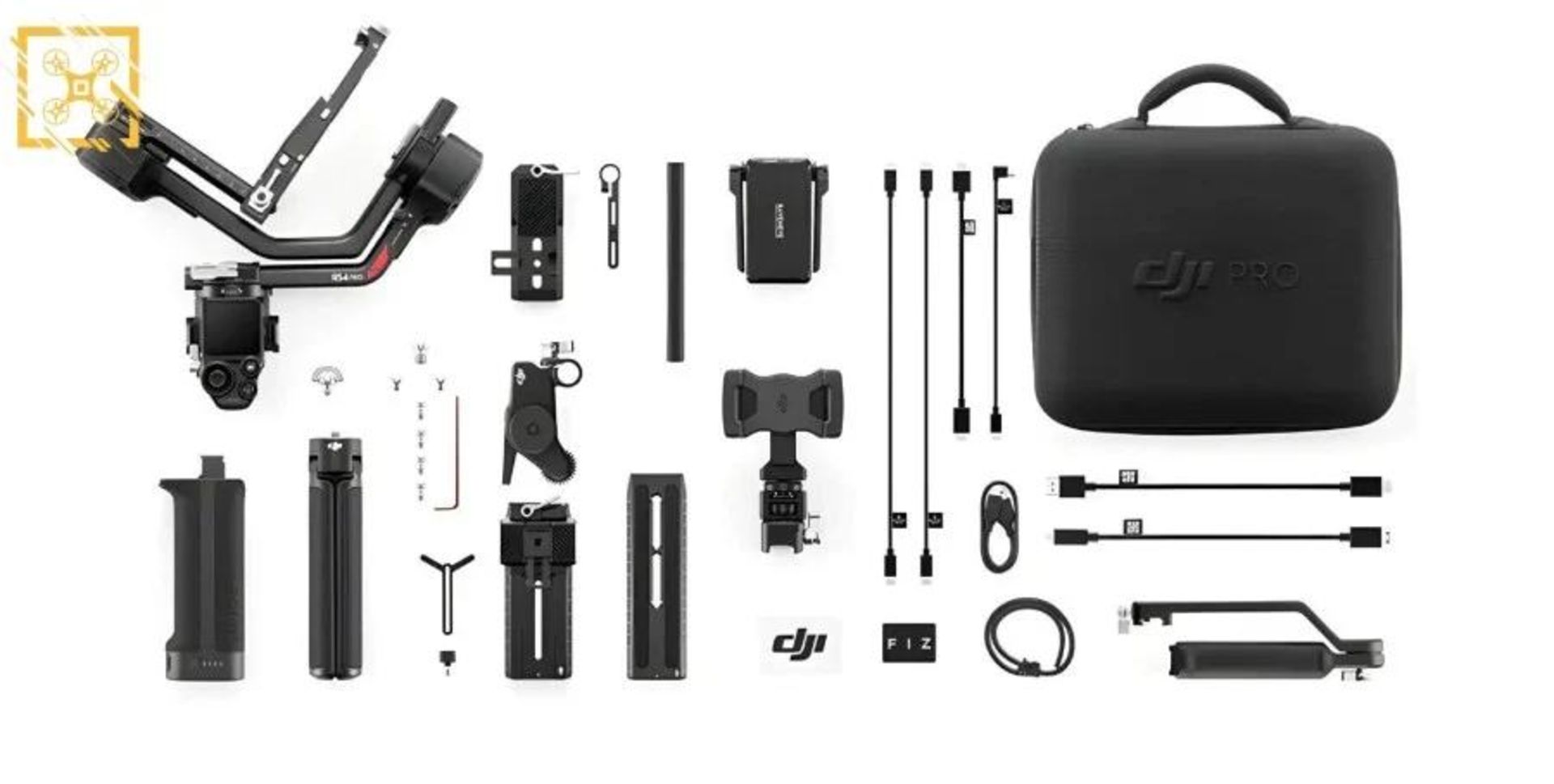 اجزای داخل بسته combo گیمبال DJI RS 4 