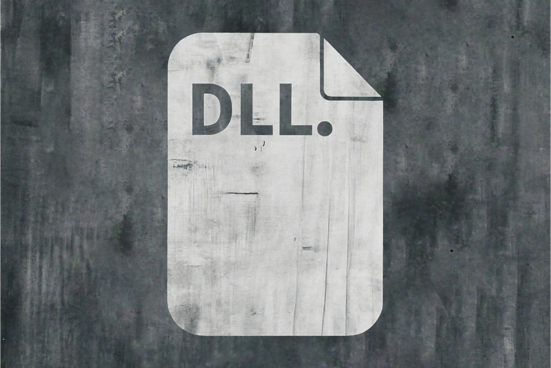 فایل DLL در پس‌زمینه خاکستری