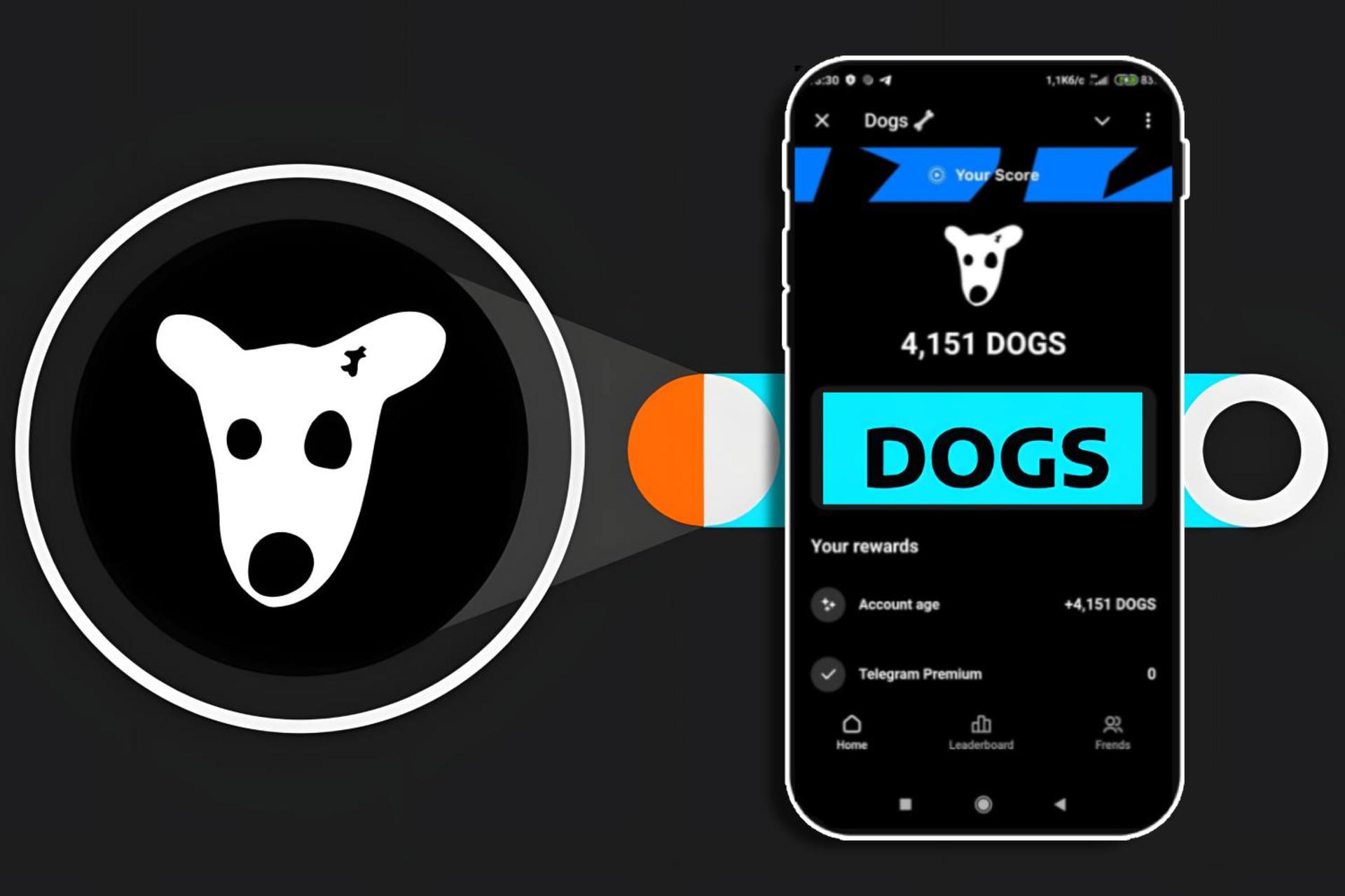 بازی تلگرامی داگز روی گوشی با لوگو داگز | DOGS Game