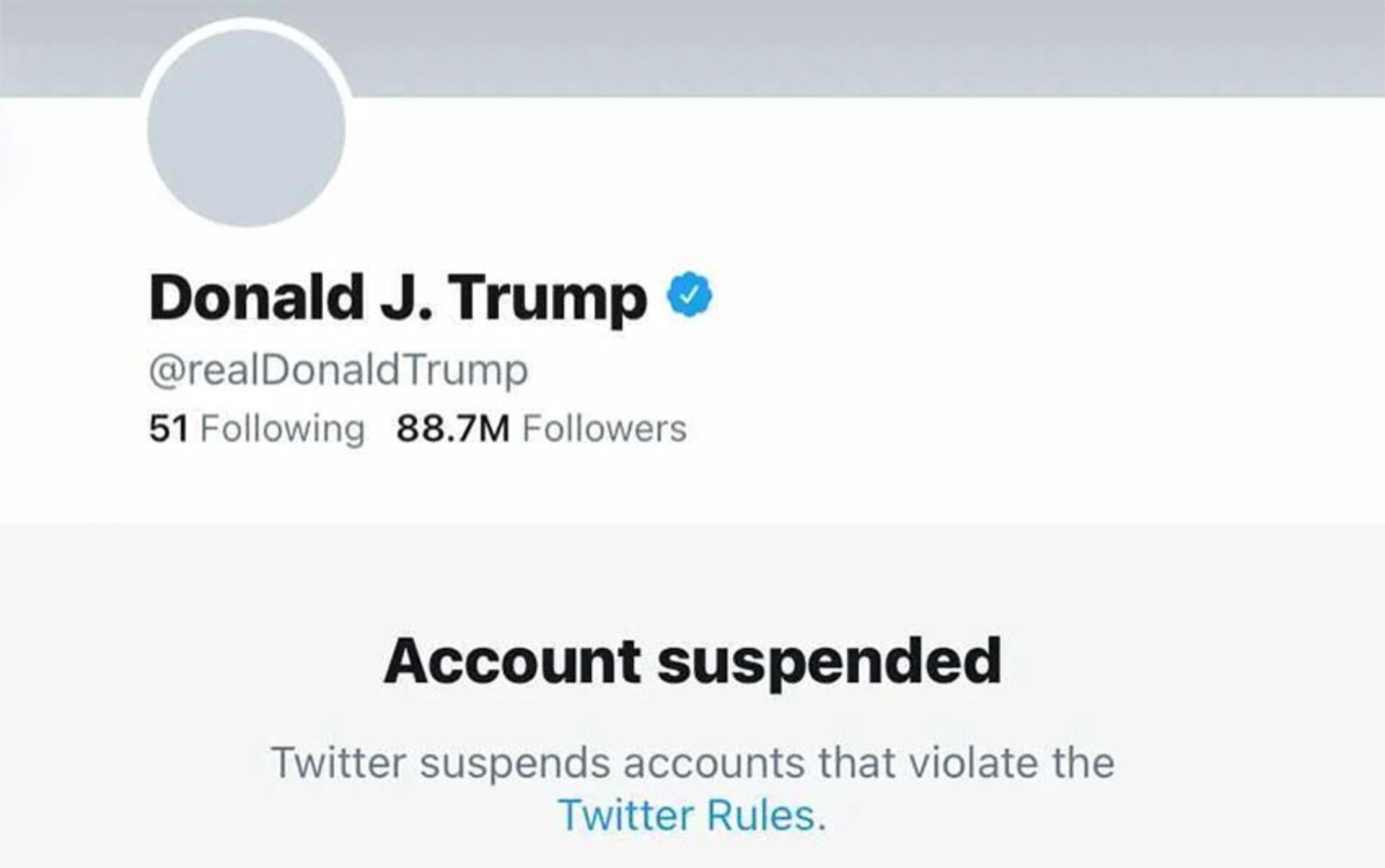 تعلیق حساب کاربری ترامپ در توییتر در سال ۲۰۲۱ میلادی